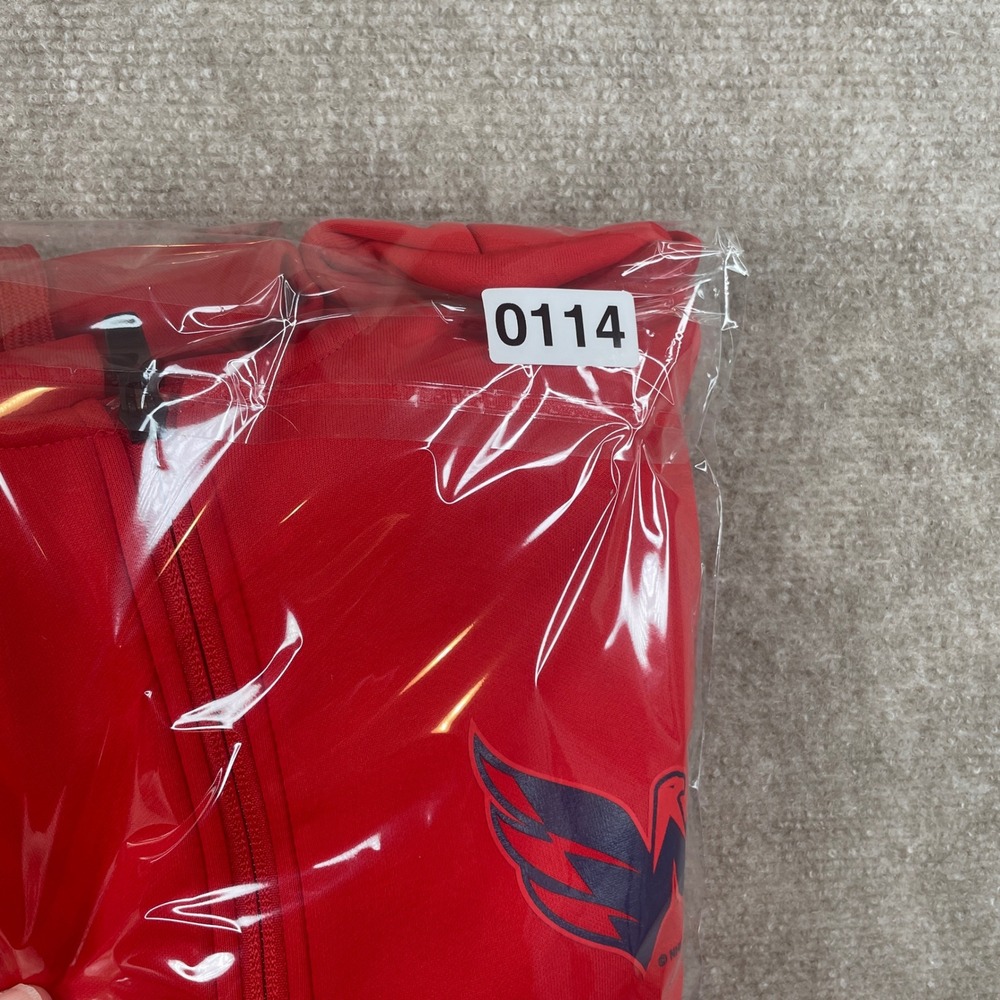 Adidas Washington Capitals‎ NHL Full Zip Hoodie Red Fleece Lined 2XL - Picture 11 of 11